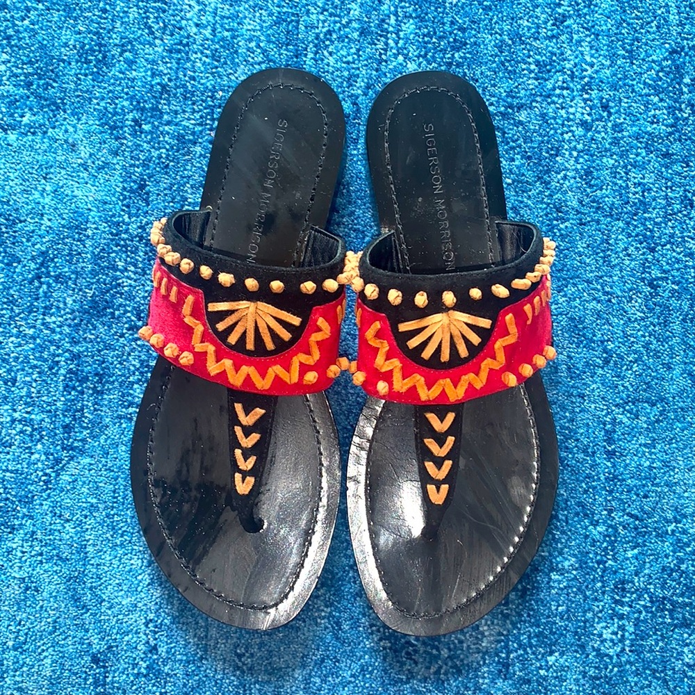 sigerson morrison suede sandals